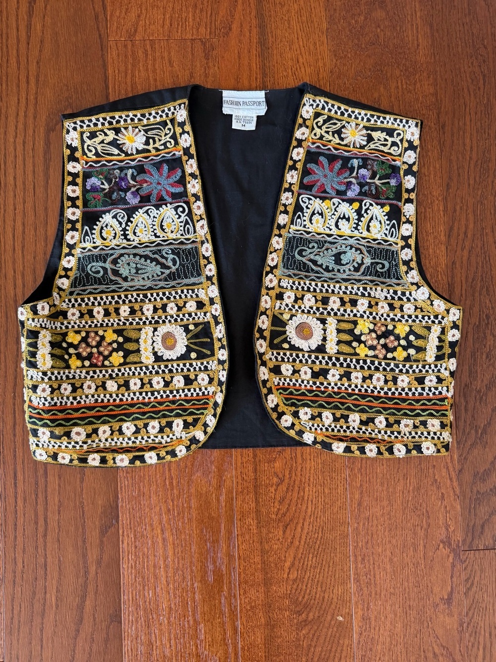 Vintage Embroidered Vest Boho Bohemian Festival